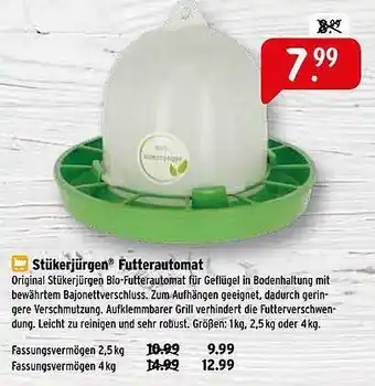 Raiffeisen Markt Sküterjürgen Futterautomat Angebot