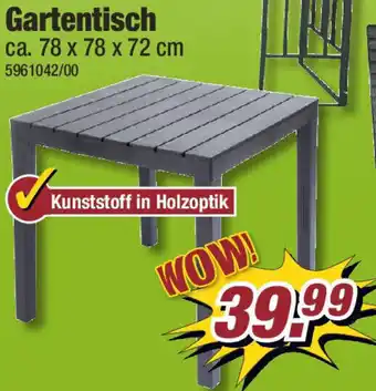Poco Gartentisch ca. 78 x 78 x 72 cm Angebot