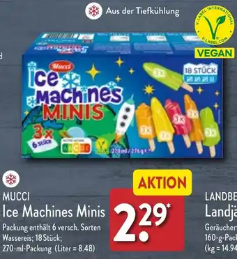 Aldi Nord Mucci Ice Machines Minis 270 ml Packung Angebot