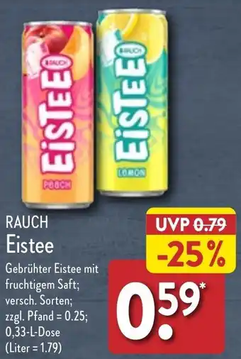Aldi Nord Rauch Eistee 0,33 L Dose Angebot