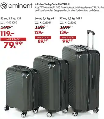 Galeria eminent 4 Rollen Trolley Serie Materia II Angebot