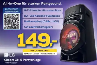 Euronics Berlet LG XBoom On 5 Partyanlage Angebot