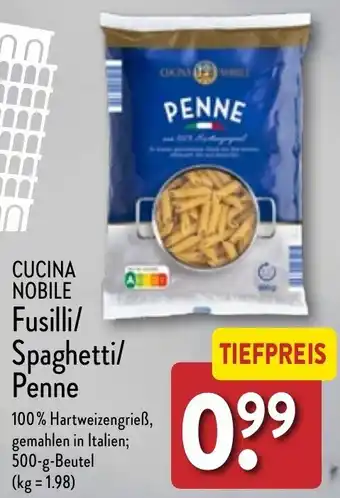 Aldi Nord Cucina Nobile Fusilli/Spaghetti/Penne 500 g Beutel Angebot