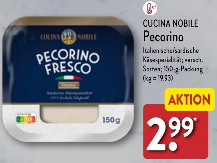 Cucina Nobile Pecorino 150 g Packung Angebot bei Aldi Nord