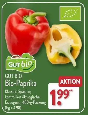 Aldi Nord Gut Bio Bio-Paprika 400 g Packung Angebot