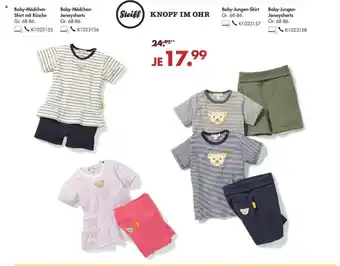 Galeria Steiff Baby Mädchen Shirt mit Rüsche, Babay Mädchen Jerseyshorts, Baby Jungen Shirt oder Baby Jungen Jerseyshorts Angebot