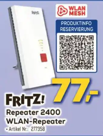 Euronics Berlet Fritz! Repeater 2400 WLAN Repeater Angebot