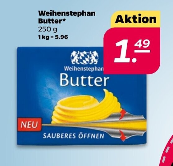 Weihenstephan Butter 250g Angebot bei NETTO