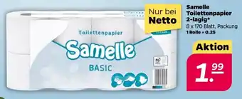 NETTO Samelle Toilettenpapier 8 Rollen Angebot