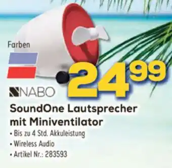 Euronics Berlet Nabo SoundOne Lautsprecher mit Miniventilator Angebot