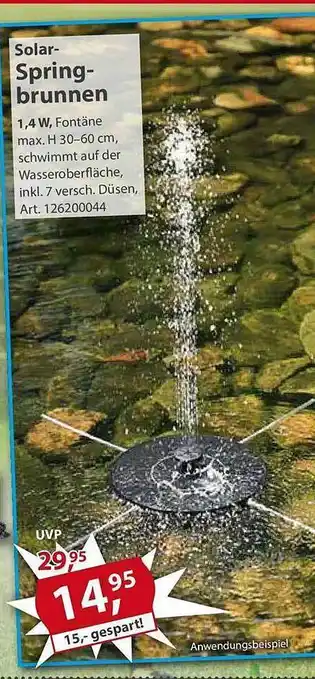 Sonderpreis Baumarkt Solar-springbrunnen Angebot