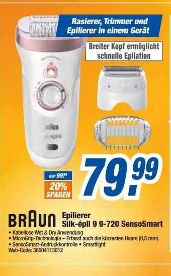 expert Octomedia Braun epilierer silk-épil 9 9-720 sensosmart Angebot