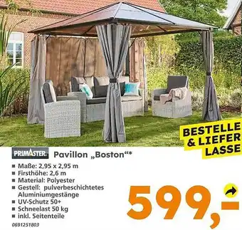 Globus Baumarkt Primaster pavillon boston Angebot