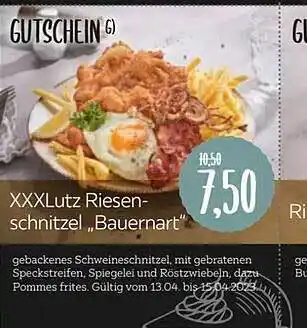 XXXLutz Xxxlutz riesenschnitzel bauernart Angebot