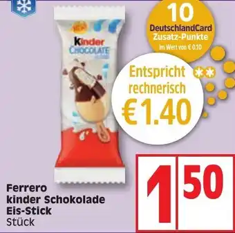 Edeka Ferrero Kinder Schokolade Eis Stick Angebot