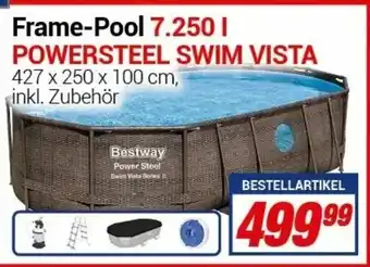 CENTERSHOP Bestway Frame Pool 7.250 L Powersteel Swim Vista Angebot