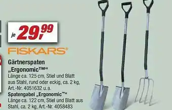 toom Baumarkt Fiskars gärtnerspaten ergonomic Angebot