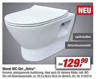 toom Baumarkt Wand-wc-set ostra Angebot