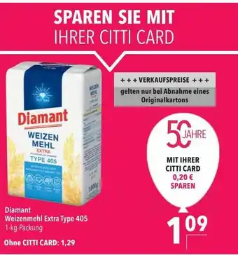 CITTI Markt Diamant weizenmehl extra type 405 Angebot