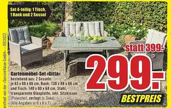 B1 Discount Baumarkt Gartenmöbel-set gitta Angebot