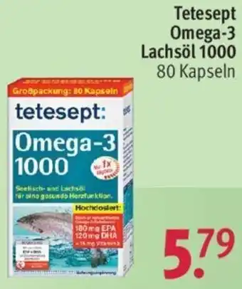 Rossmann Tetesept Omega-3 Lachsöl 1000, 80 Kapseln Angebot