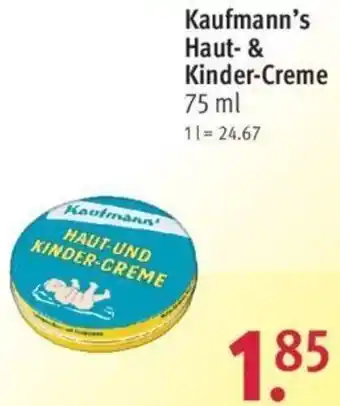Rossmann Kaufmann's Haut & Kinder Creme 75 ml Angebot