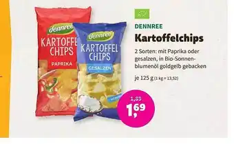 Biomarkt Dennree kartoffelchips Angebot