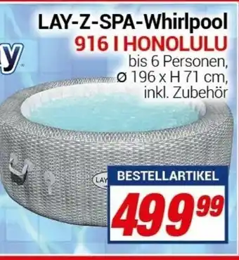 CENTERSHOP Bestway Lay Z Spa Whirlpool 916 L Honolulu Angebot