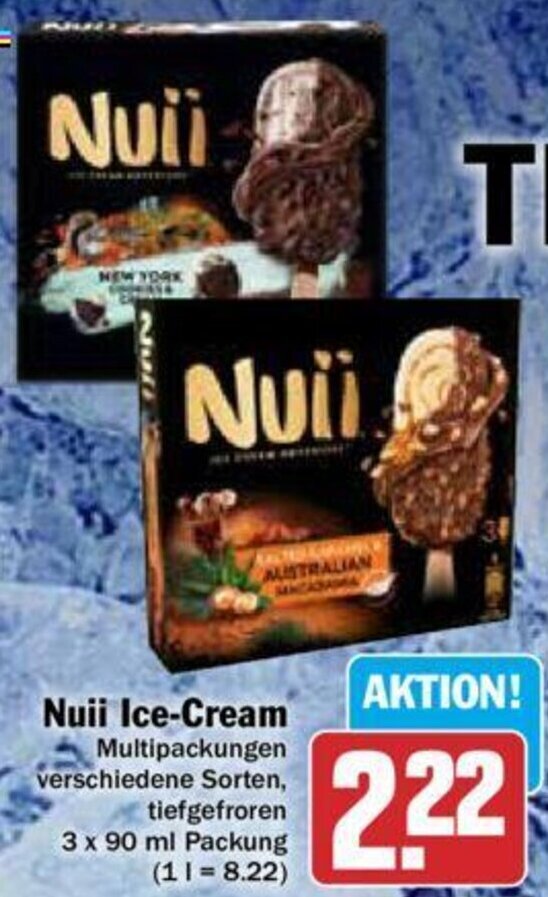 Nuii Ice Cream 3x90 ml Packung Angebot bei Hit