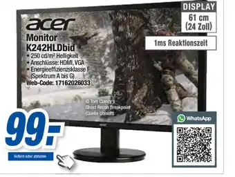 Expert Acer Monitor K242HLDbid Angebot