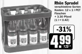 Hit Rhön Sprudel Kasten 12x1 L PET Flaschen Angebot