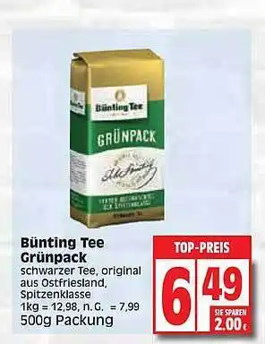 Edeka Bünting tee grünpack Angebot