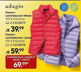 Galeria Adagio damen-leichtdaunen-weste oder -jacke Angebot