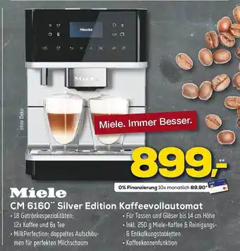 Euronics XXL Miele cm 6160 silver edition kaffeevollautomat Angebot