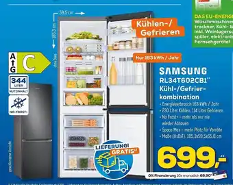 Euronics XXL Samsung rl34t602cb1 kühl- gefrierkombination Angebot
