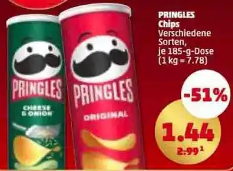 PENNY Pringles Chips 185 g Dose Angebot