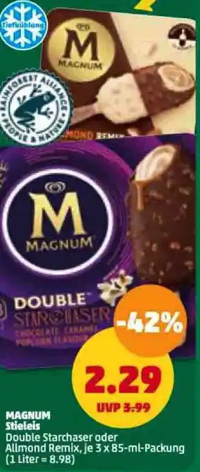 PENNY Magnum Stieleis 3 x 85 ml Packung Angebot