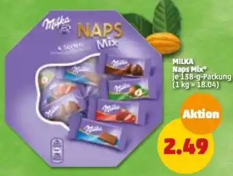 PENNY Milka Naps Mix 138 g Packung Angebot