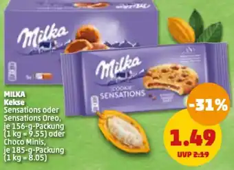 PENNY Milka Kekse 156/185 g Packung Angebot