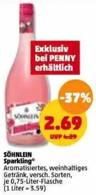 PENNY Söhnlein Sparkling 0,75 Liter Flasche Angebot