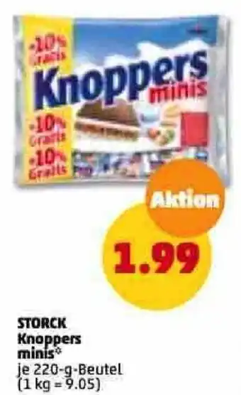 PENNY Storck Knoppers Minis 220 g Beutel Angebot