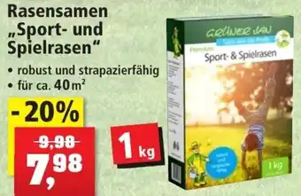 Thomas Philipps Grüner Jan Sport und Spielrasen Rasensamen 1 kg Angebot