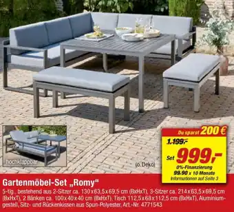 toom Baumarkt Gartenmöbel Set ,,Romy" Angebot