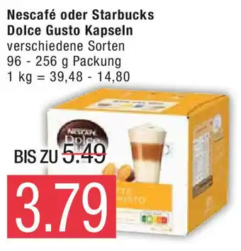 Marktkauf Nescafe o. Starbucks Dolce Gusto Kapseln 96/256 g Angebot