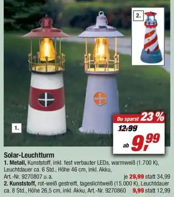 toom Baumarkt Solar Leuchtturm Angebot