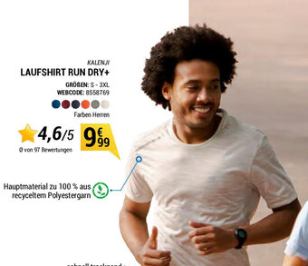 Decathlon Kalenji Laufshirt Run Dry+ Angebot