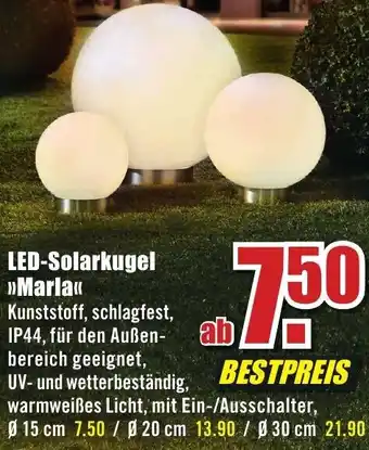 B1 Discount Baumarkt Marla LED Solarkugel Angebot