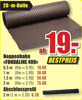 B1 Discount Baumarkt Fondaline 400 Noppenbahn Angebot