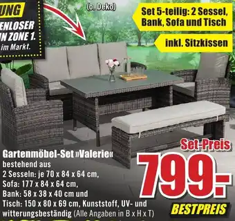 B1 Discount Baumarkt Valerie Gartenmöbel Set Angebot