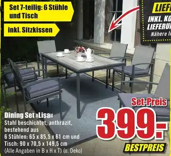 B1 Discount Baumarkt Lisa Dining Set Angebot